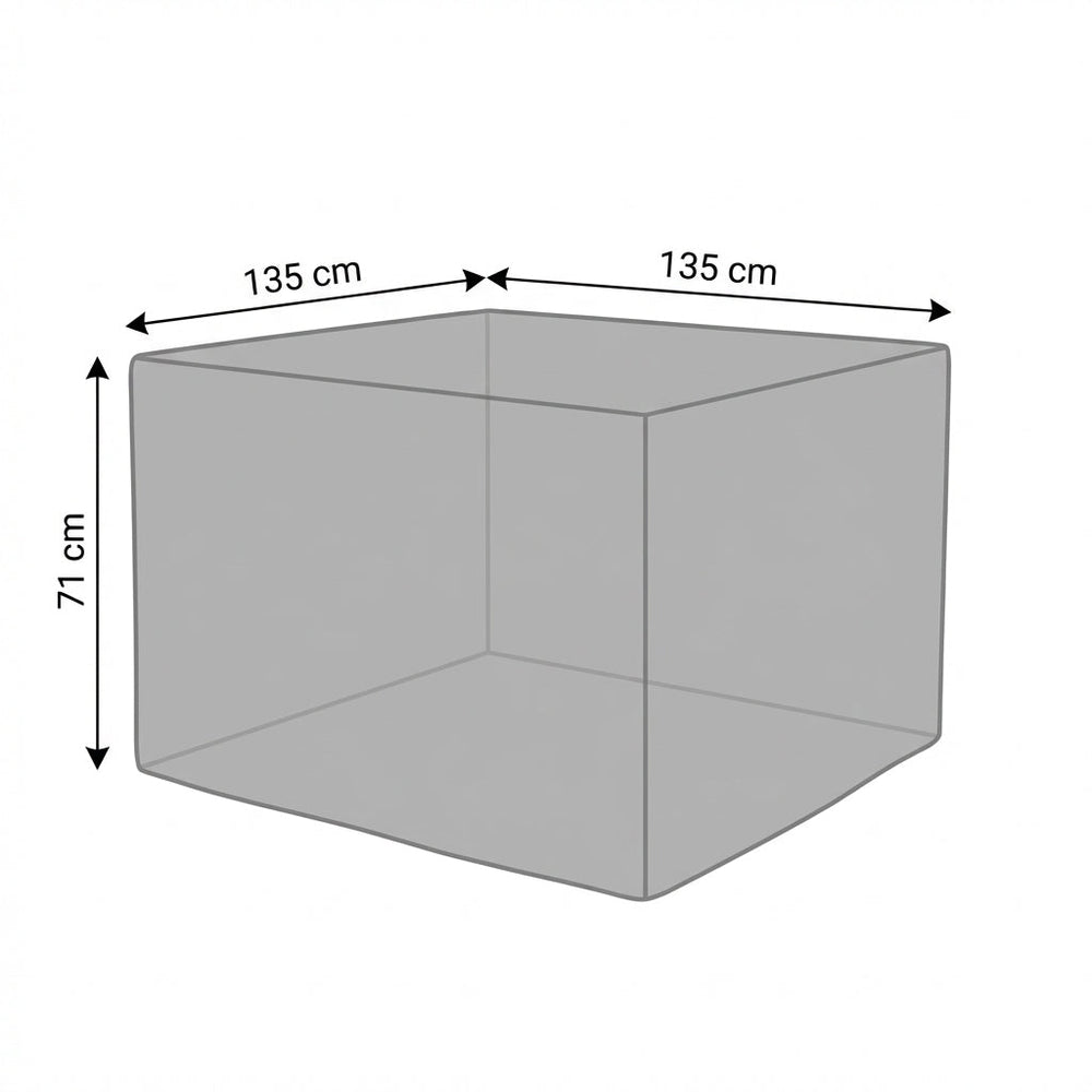 4 Seater Cube Set Cover – Extra Large Charcoal – Weatherproof Polyester – Outdoor Furniture Protection
