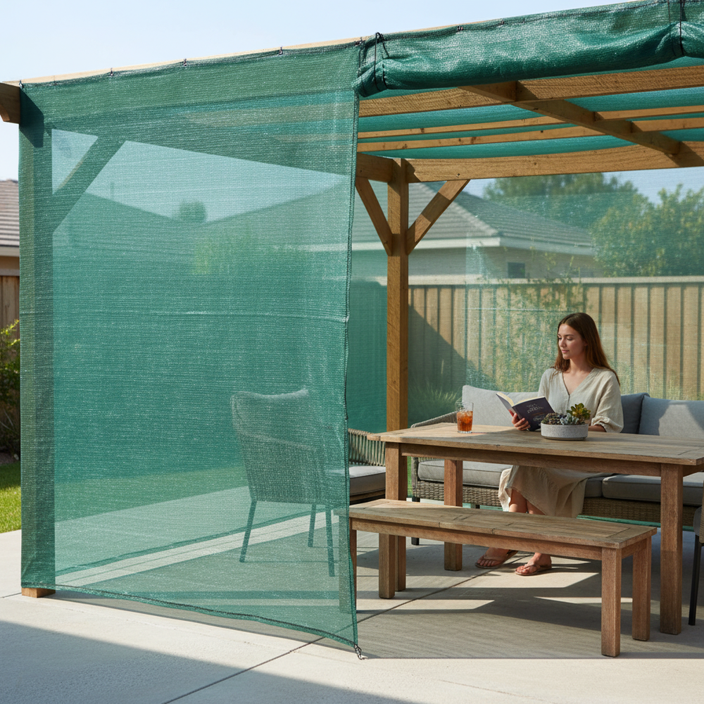 Premium 50% Shade Netting for Privacy and Sun Protection - HDPE Knitted, UV Resistant, Ideal for Gardens and Greenhouses by the METRE