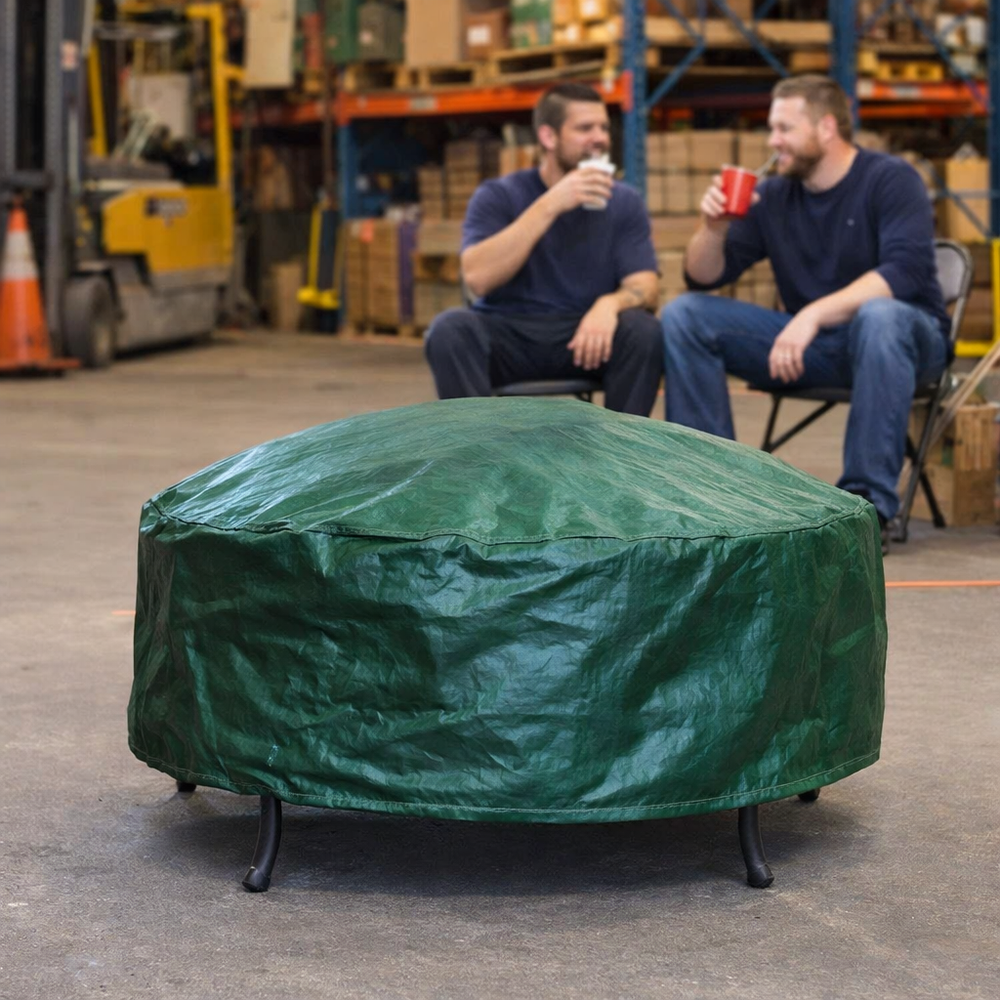 Large Firepit Cover – Green – Heavy Duty Weather Protection – Outdoor Use