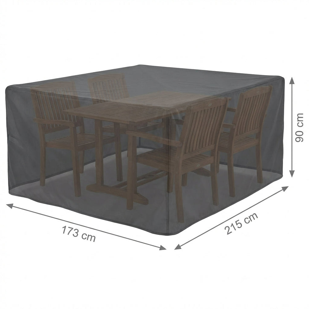 Rectangular Patio Set Cover – 4 Seat Charcoal – Durable Polyester – Outdoor Protection