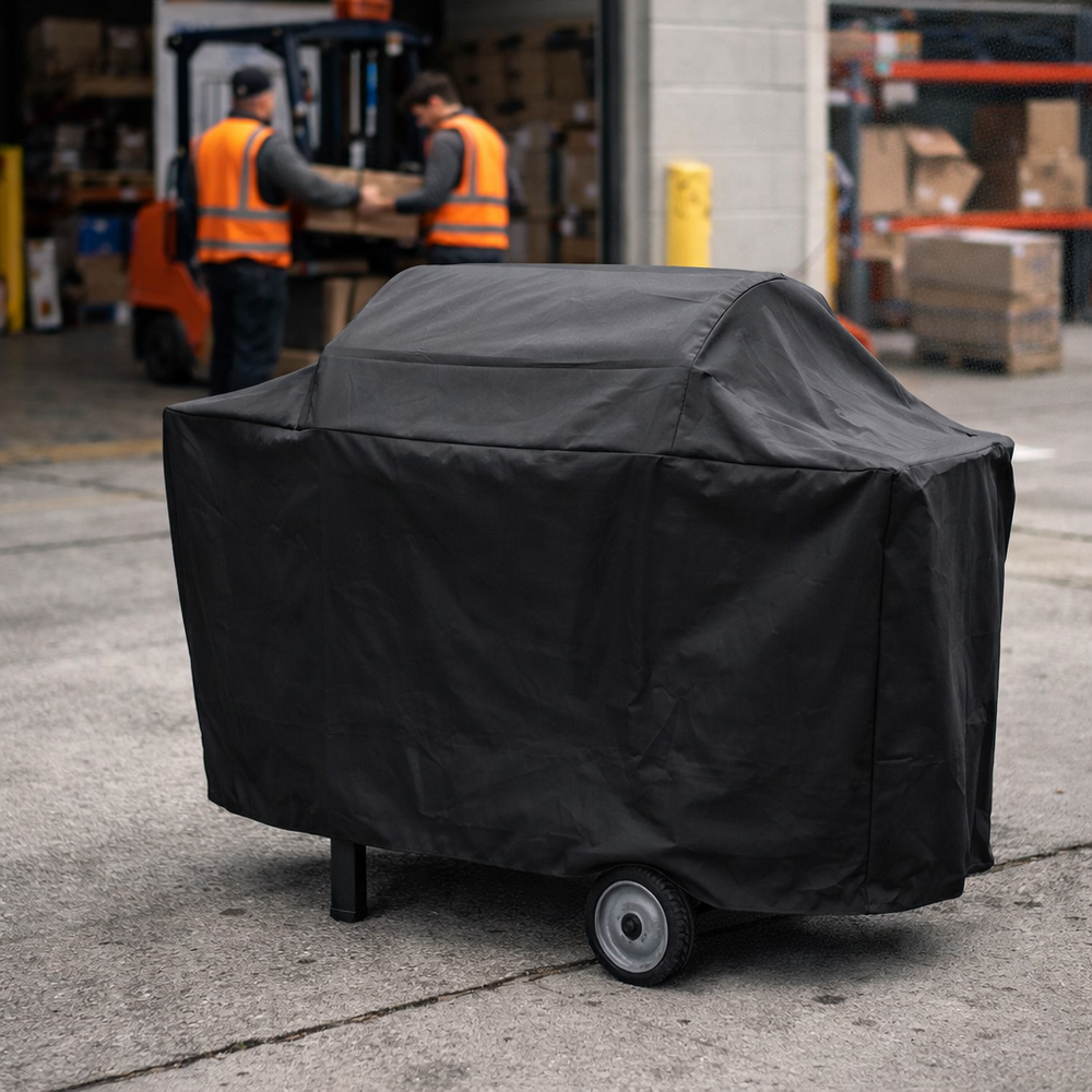 Large BBQ Cover – Black – Heavy Duty Polyethylene – Outdoor Protection
