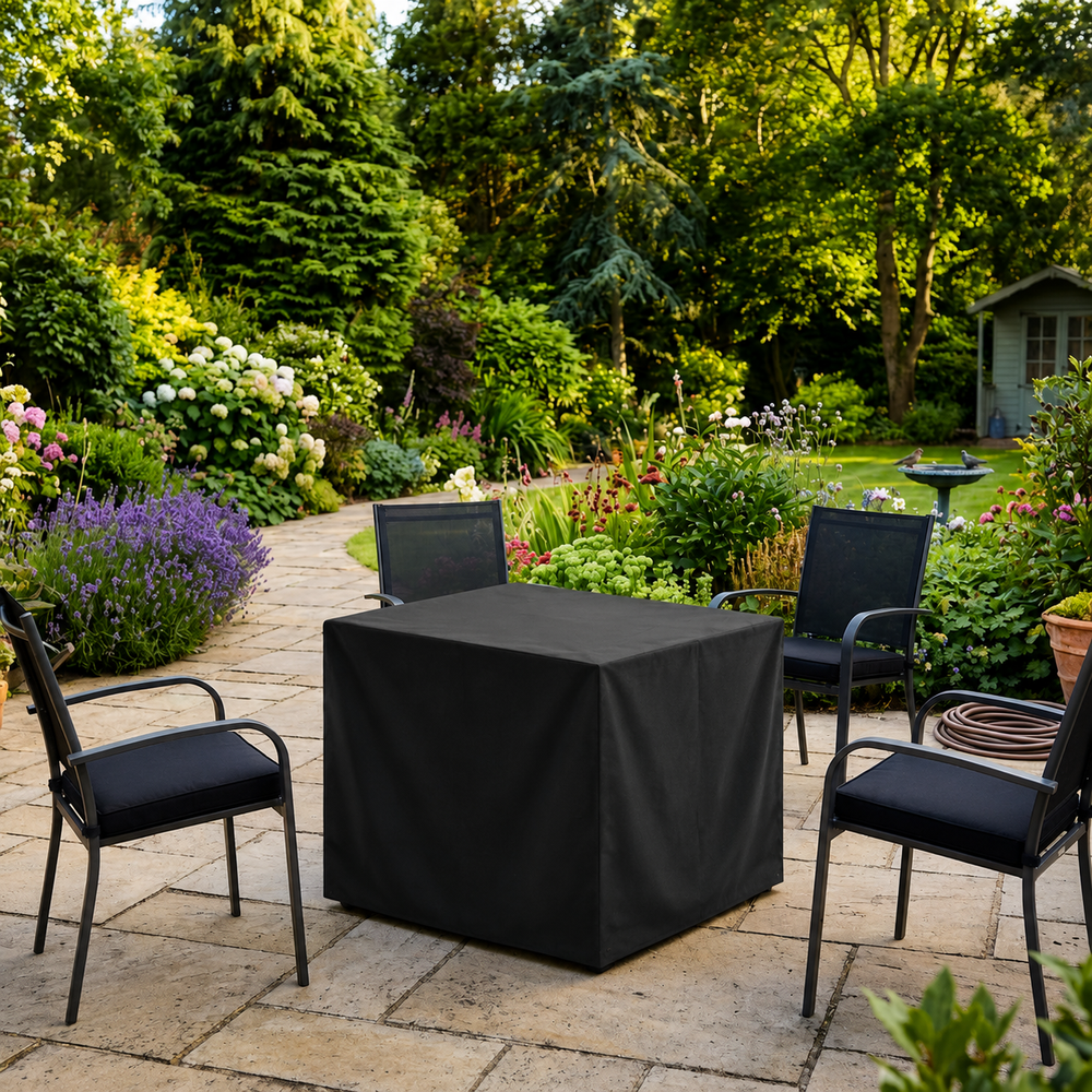 Large Square Fire Pit Cover – Black – Heavy Duty Waterproof – Outdoor Protection