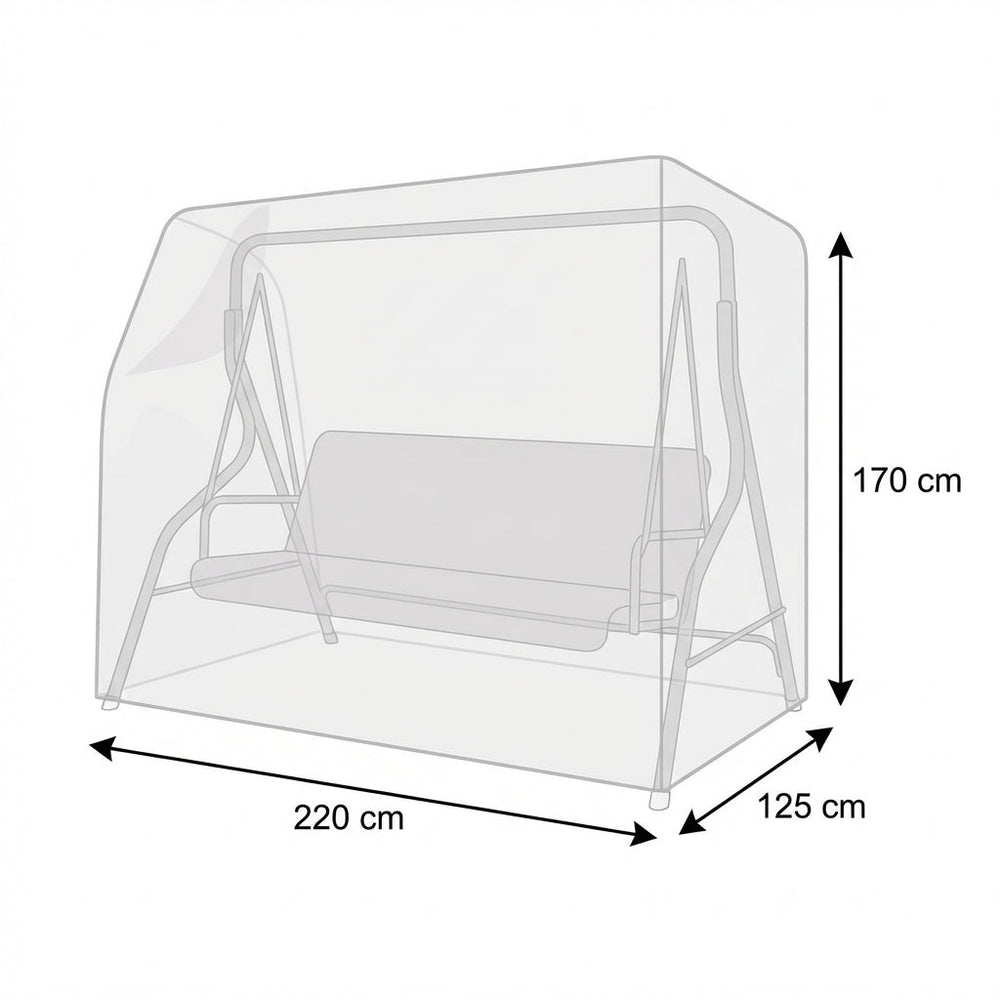 3 Seater Swing Set Cover – Medium – PVC Backed Polyester – Outdoor Protection