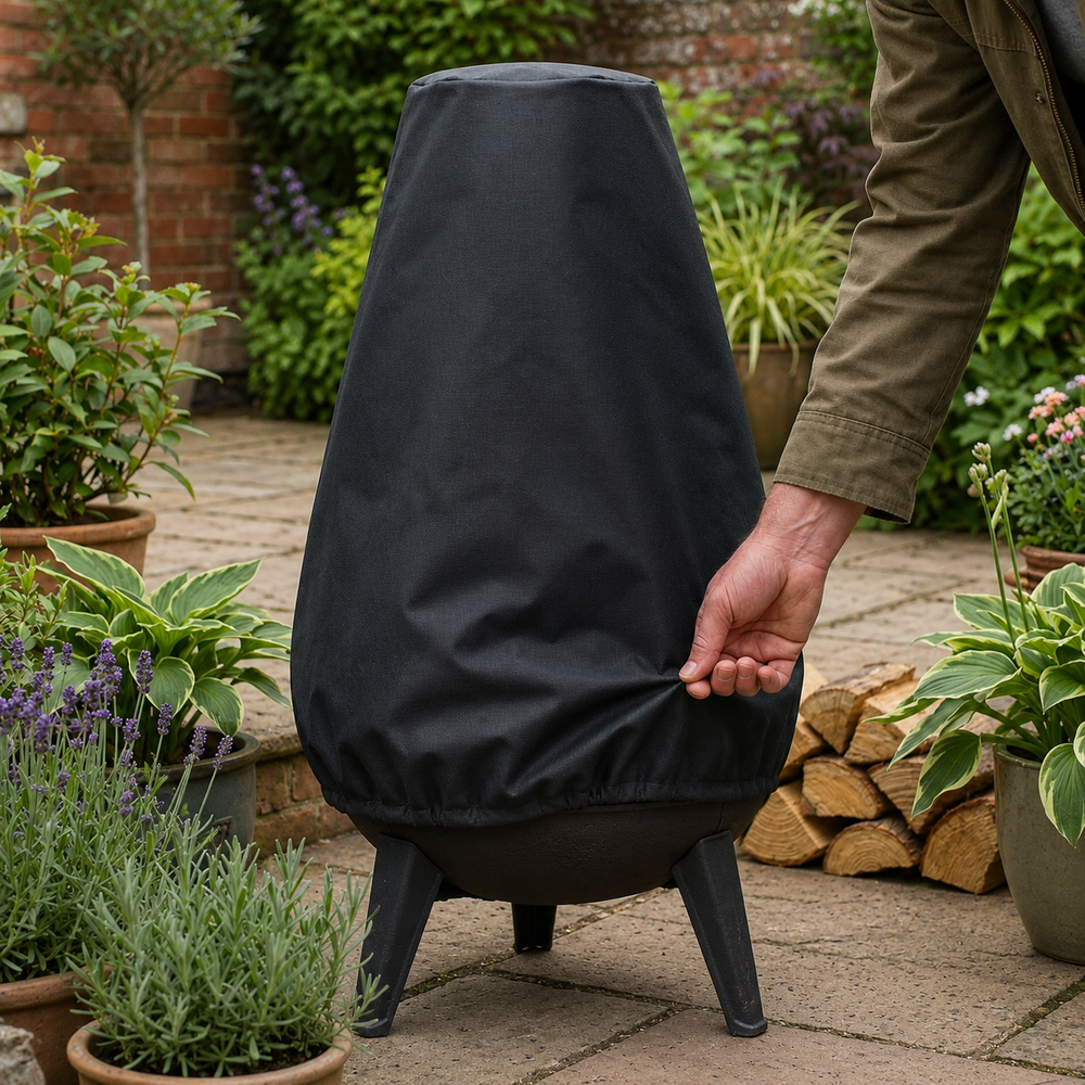 Medium Chimenea Cover – Black – Heavy Duty Weather Protection