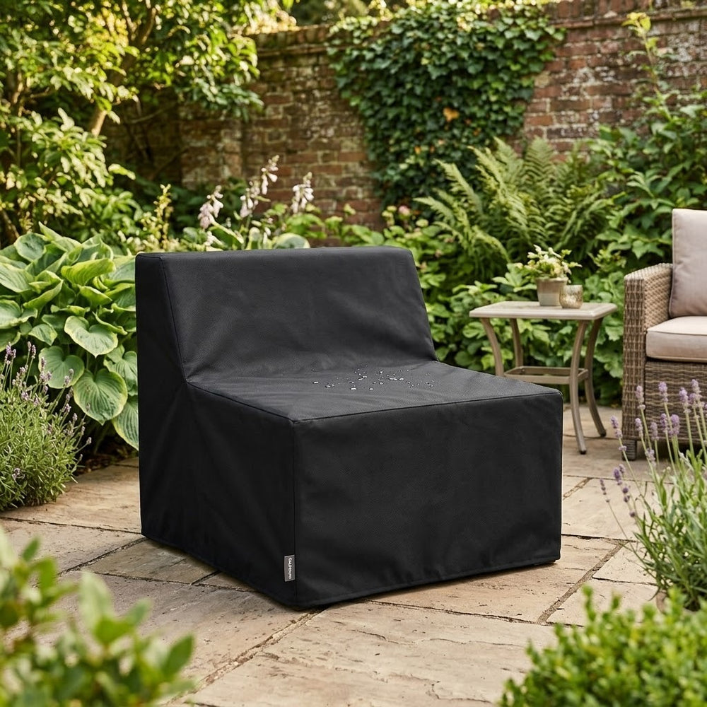 Small Centre Unit Cover – Black – Super Tough Waterproof – Garden Sofa Protection