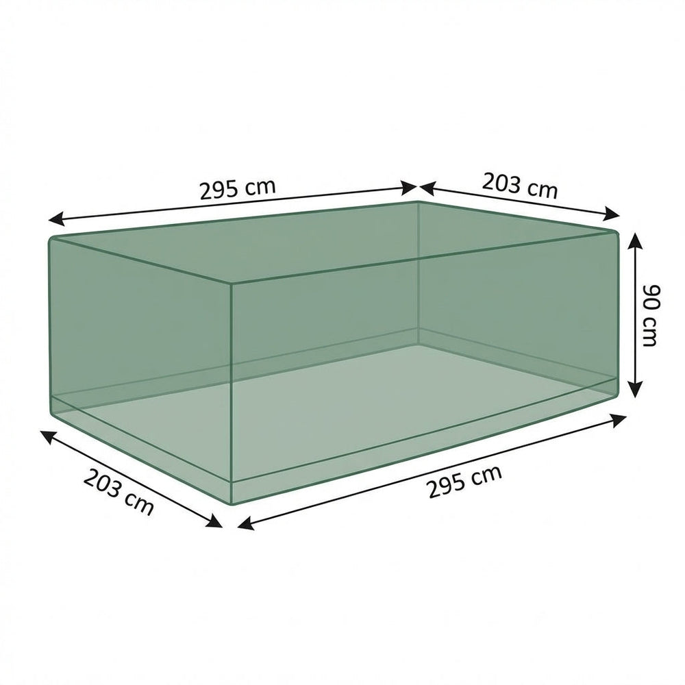 Rectangular Patio Set Cover – 8 Seat Green – Durable Polyester – Outdoor Protection
