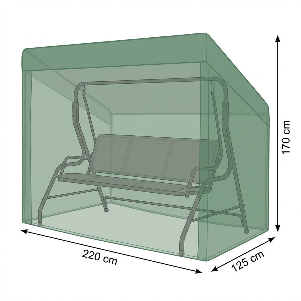 3 Seater Swing Seat Cover – Medium Green – Durable Polyester – Weather Protection