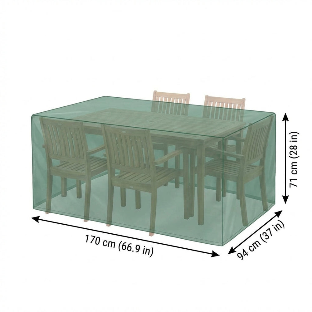 Rectangular Table Cover – 6 Seat – Green – All-Weather Protection