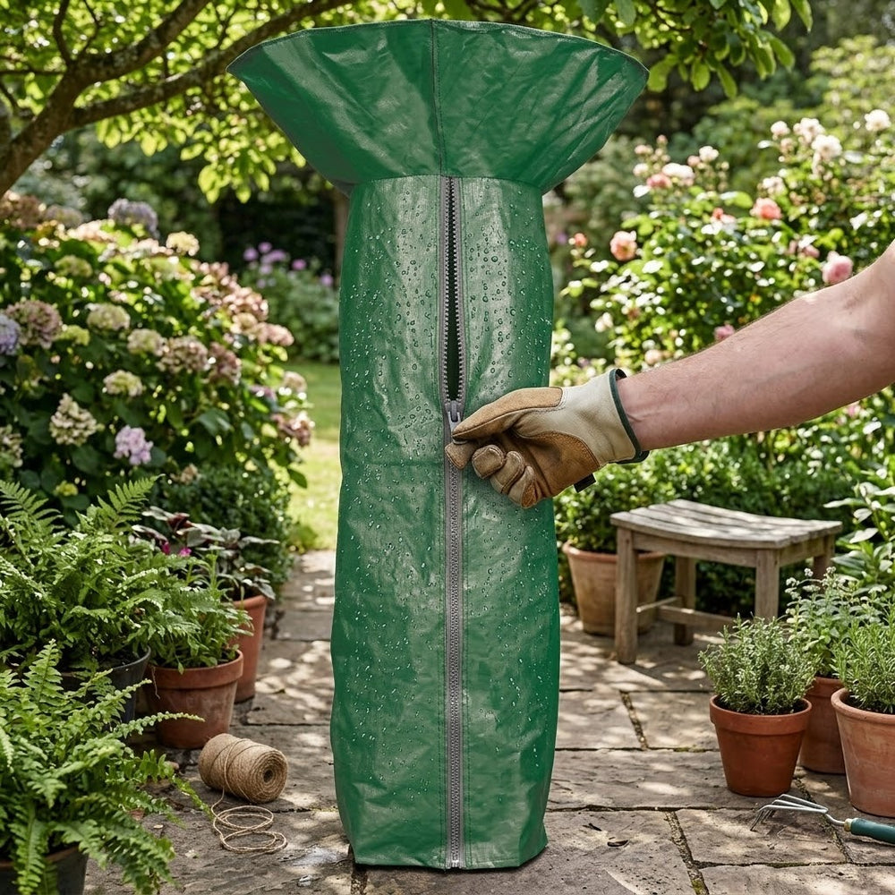 Patio Heater Cover – 179cm Green – Water-Resistant Polyethylene – Outdoor Protection