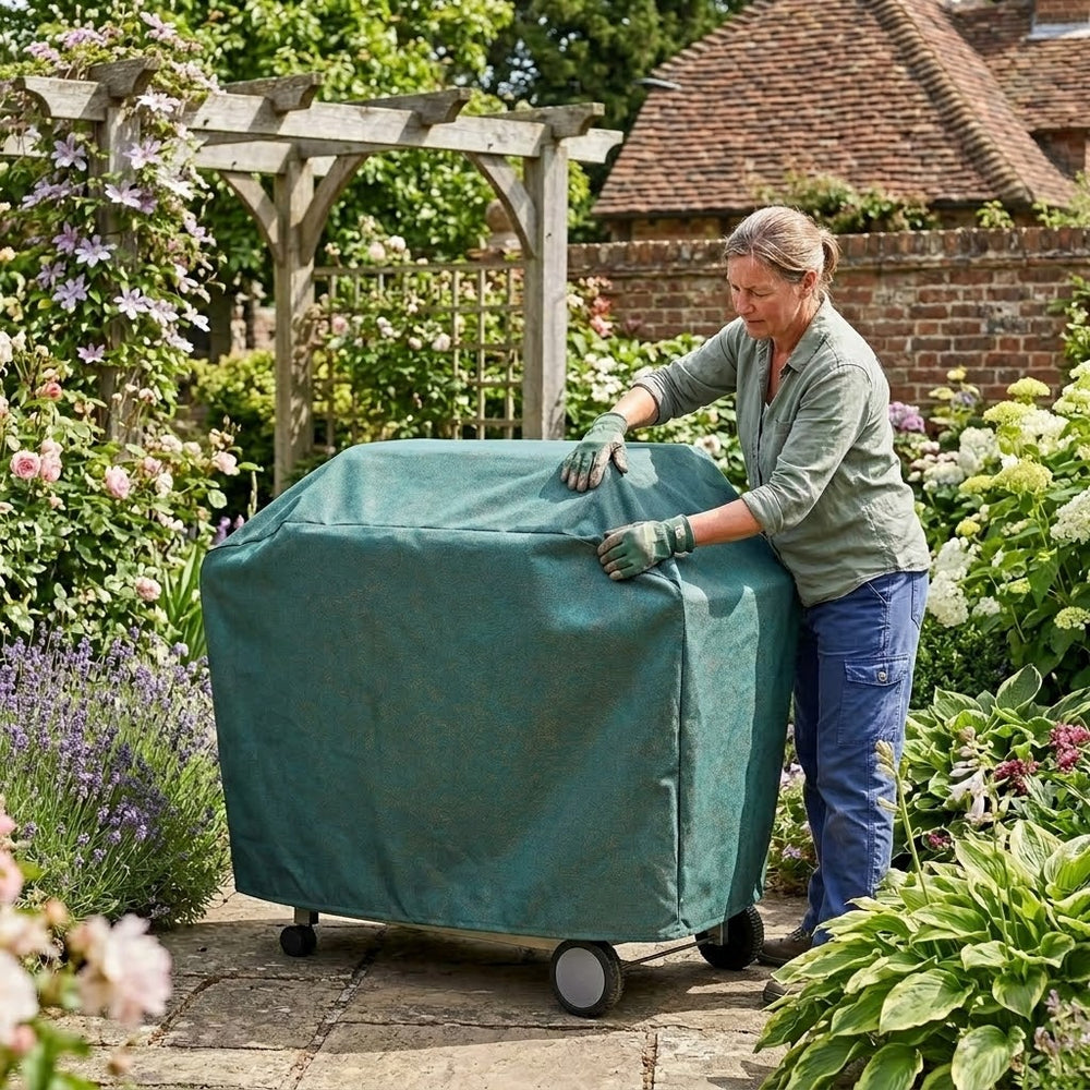 Barbecue Cover – Large Green – Super Tough Material – Outdoor Protection