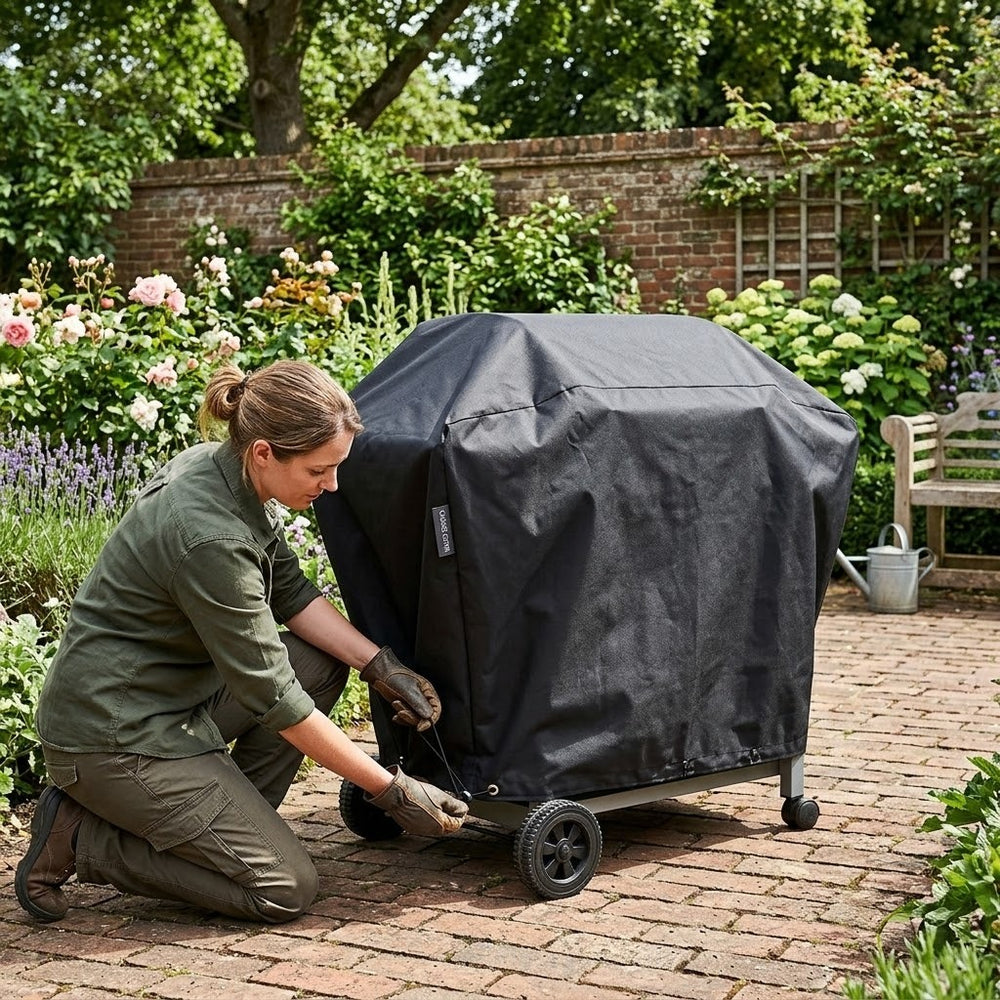BBQ Cover – Medium 124cm – PVC Backed Polyester – All-Weather Protection