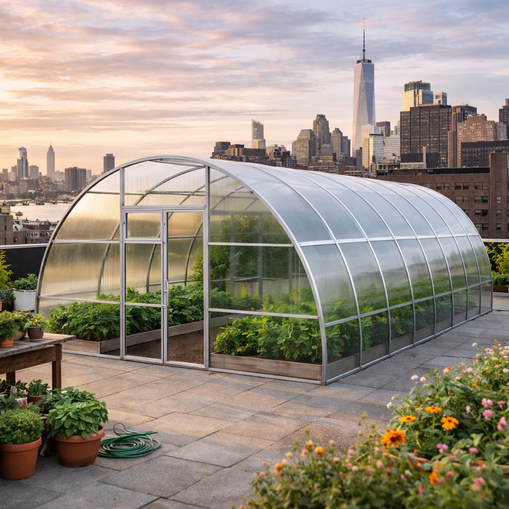 Compact 16m² Polycarbonate Greenhouse
