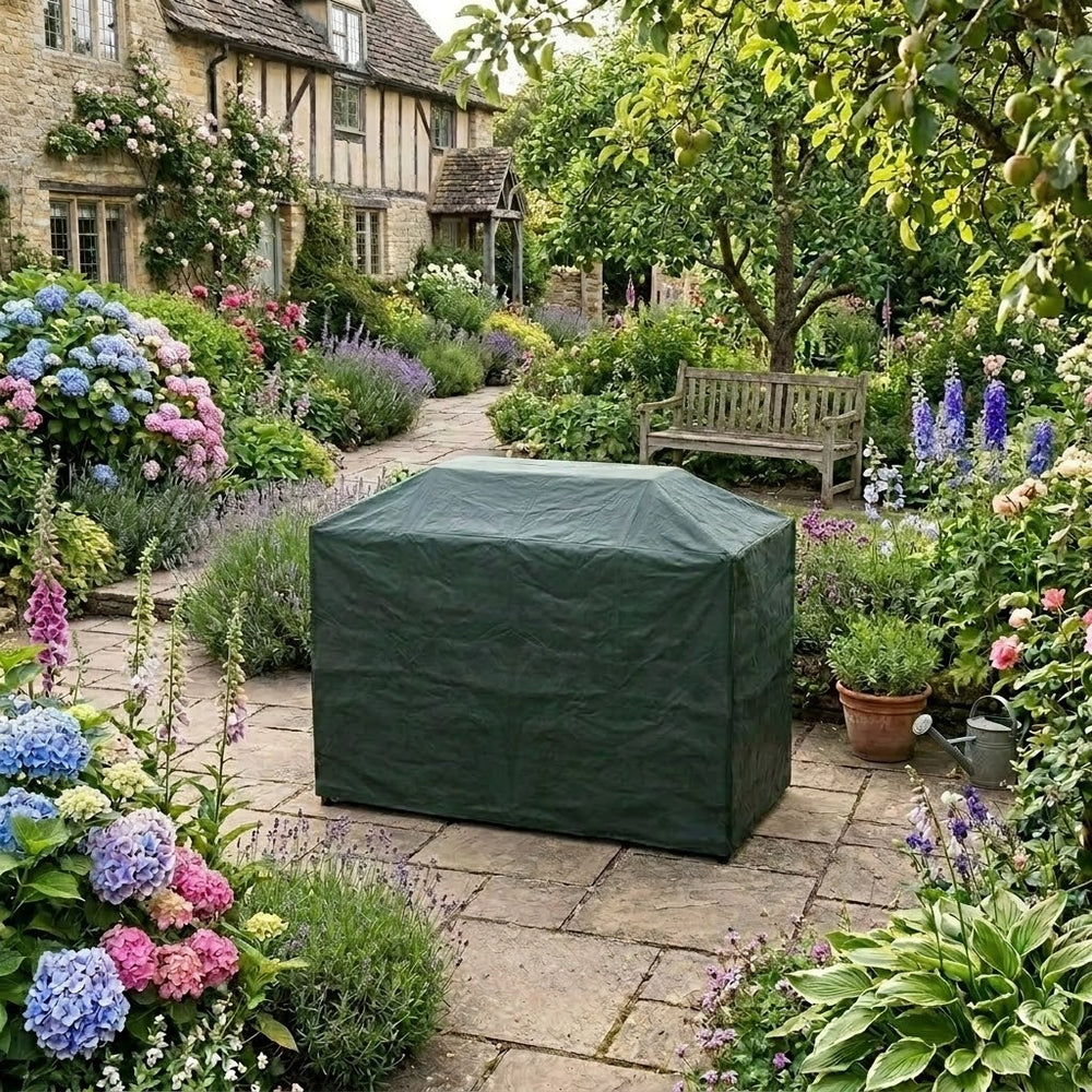 Heavy Duty Barbecue Cover – Large Green – Weatherproof Protection