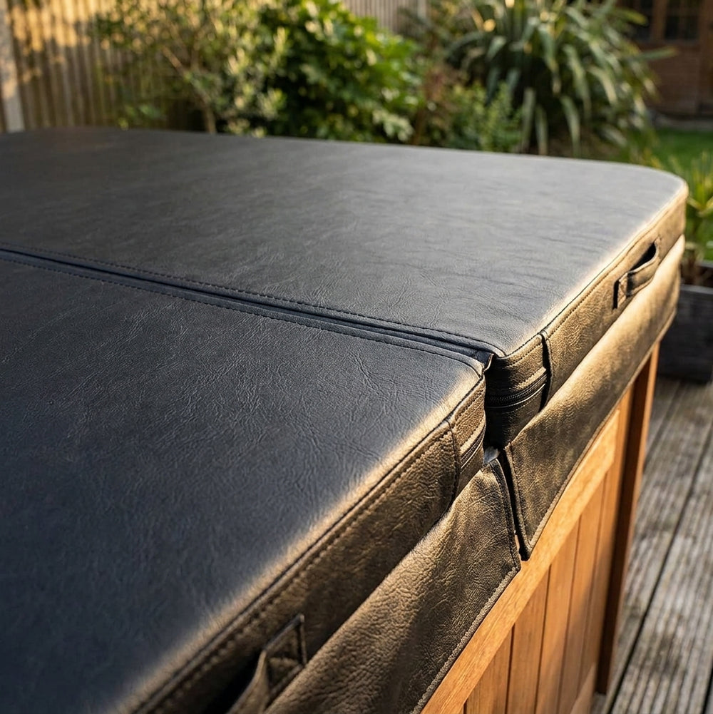 Insulated Hot Tub Spa Cover for All-Season Weather Protection - Black detail