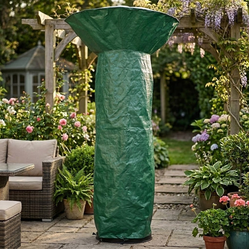 Patio Heater Cover – 179cm Green – Water-Resistant Polyethylene – Outdoor Protection