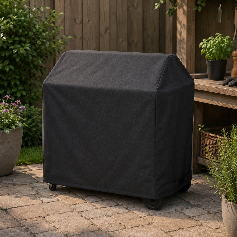 Medium Barbecue Cover – Black – Super Tough Polyester – Outdoor Protection