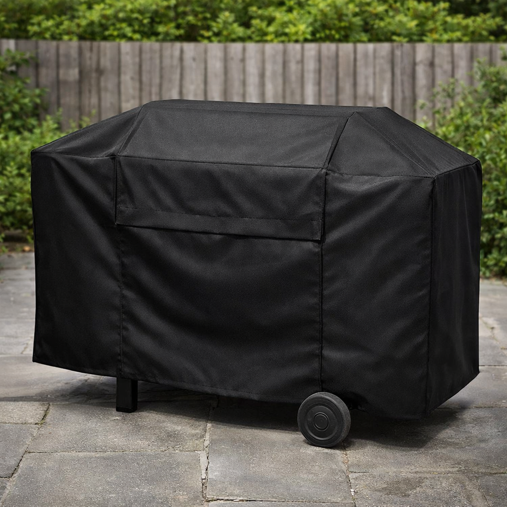 Medium Flatbed Barbecue Cover – Black – Multi-Layered Polyethylene – Outdoor Protection