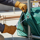 Premium Elastic Bungee Toggle Tie Down Shock Cord - 10 Pack, 30cm Length, White with Blue Fleck for Scaffolding and Camping