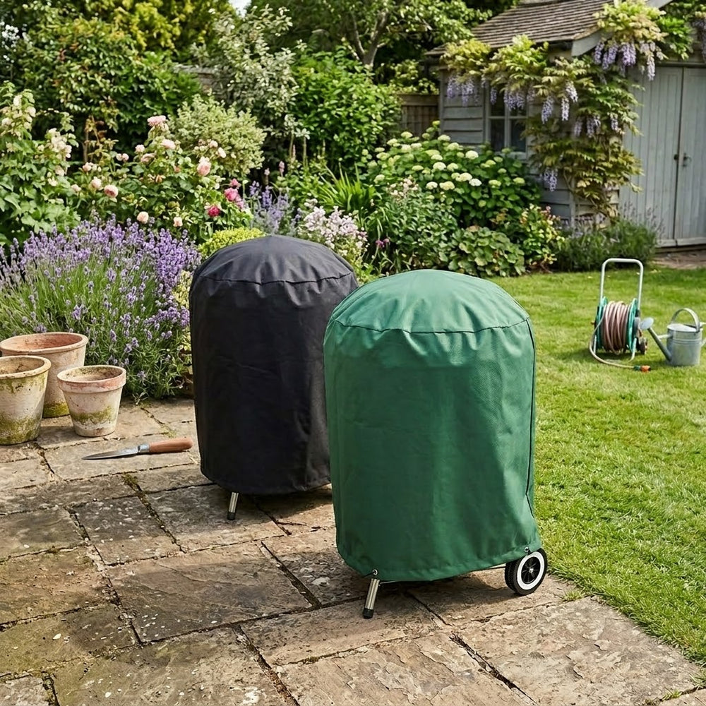 Kettle BBQ Cover – Green/Black – Reversible Waterproof Protection