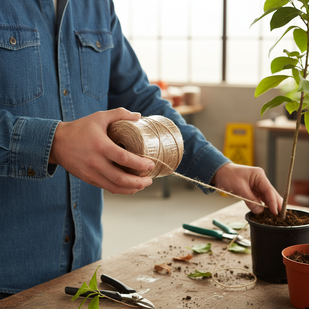 Premium Natural Jute Twine - 110m Biodegradable, Eco-Friendly, and Versatile for Gardening, Crafting, and Packaging