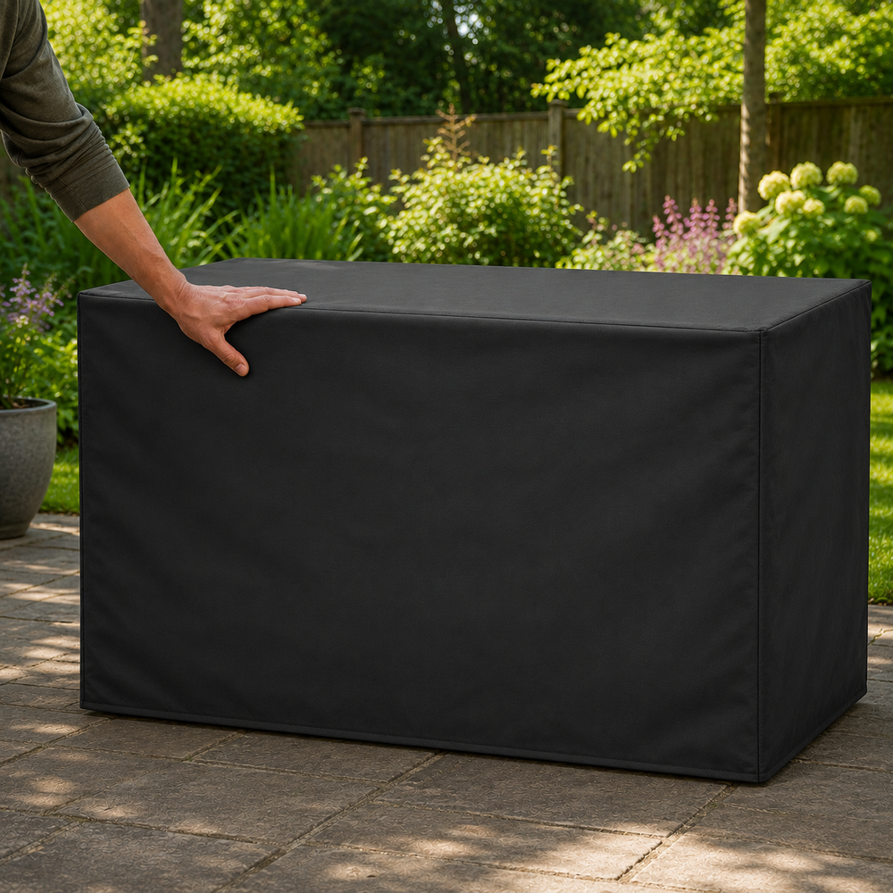 Heavy Duty Large Flatbed Barbecue Cover – Black – Polyethylene Protection – Outdoor Use