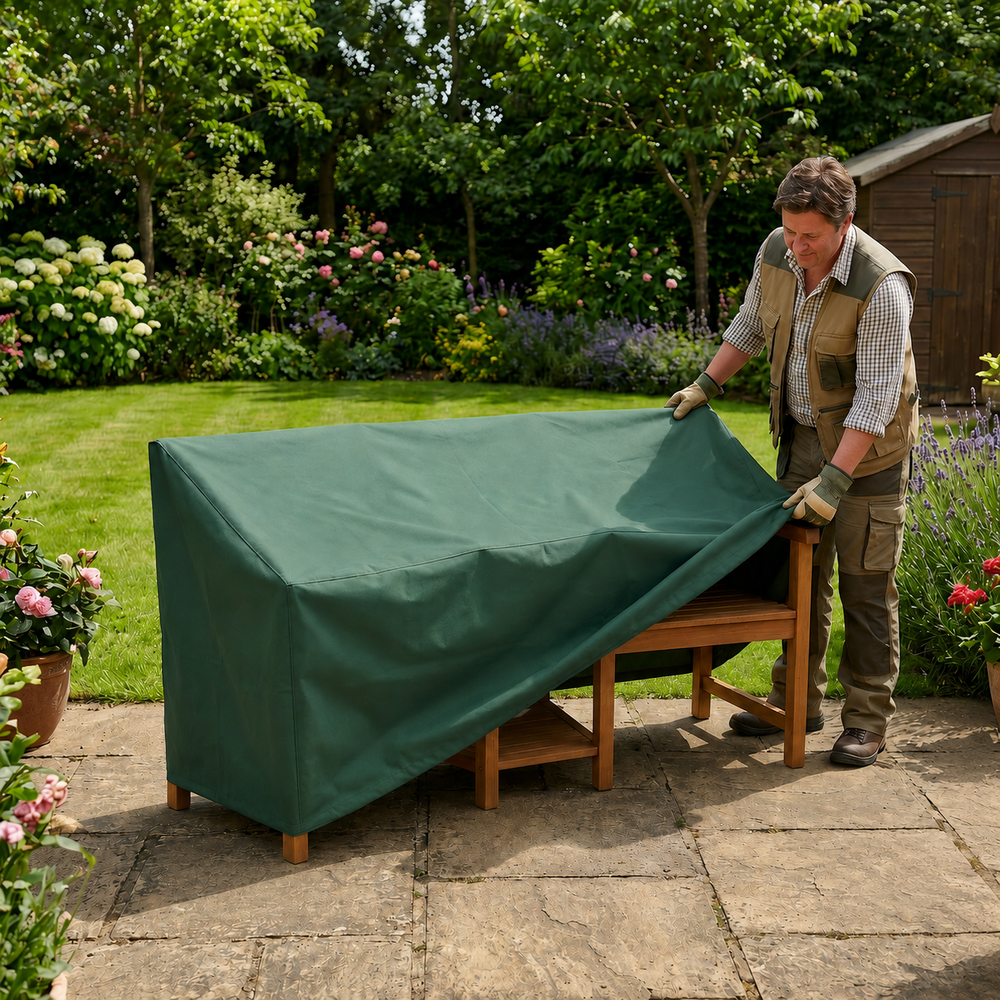 Outdoor Seat Cover – 150cm Green – Durable Polyester – All-Weather Protection
