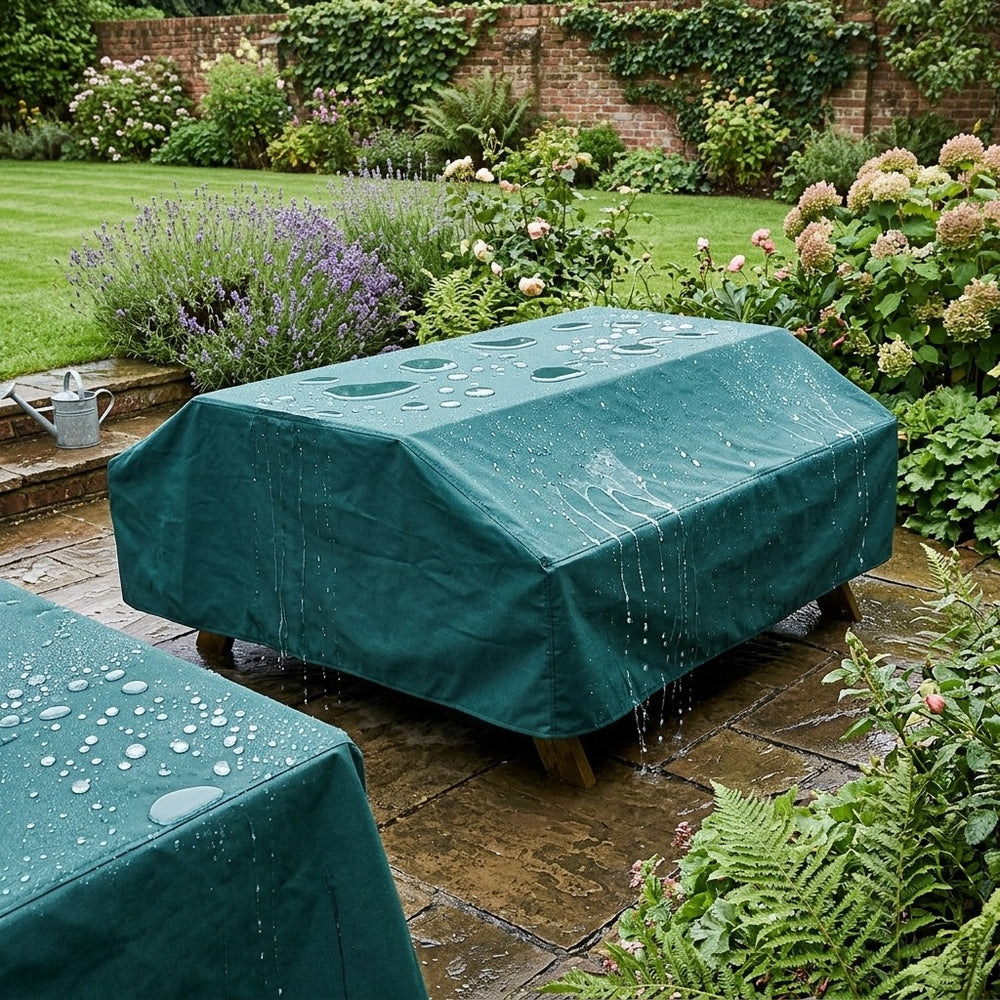 8 Seater Picnic Table Cover – Green – Super Tough Material – Outdoor Protection