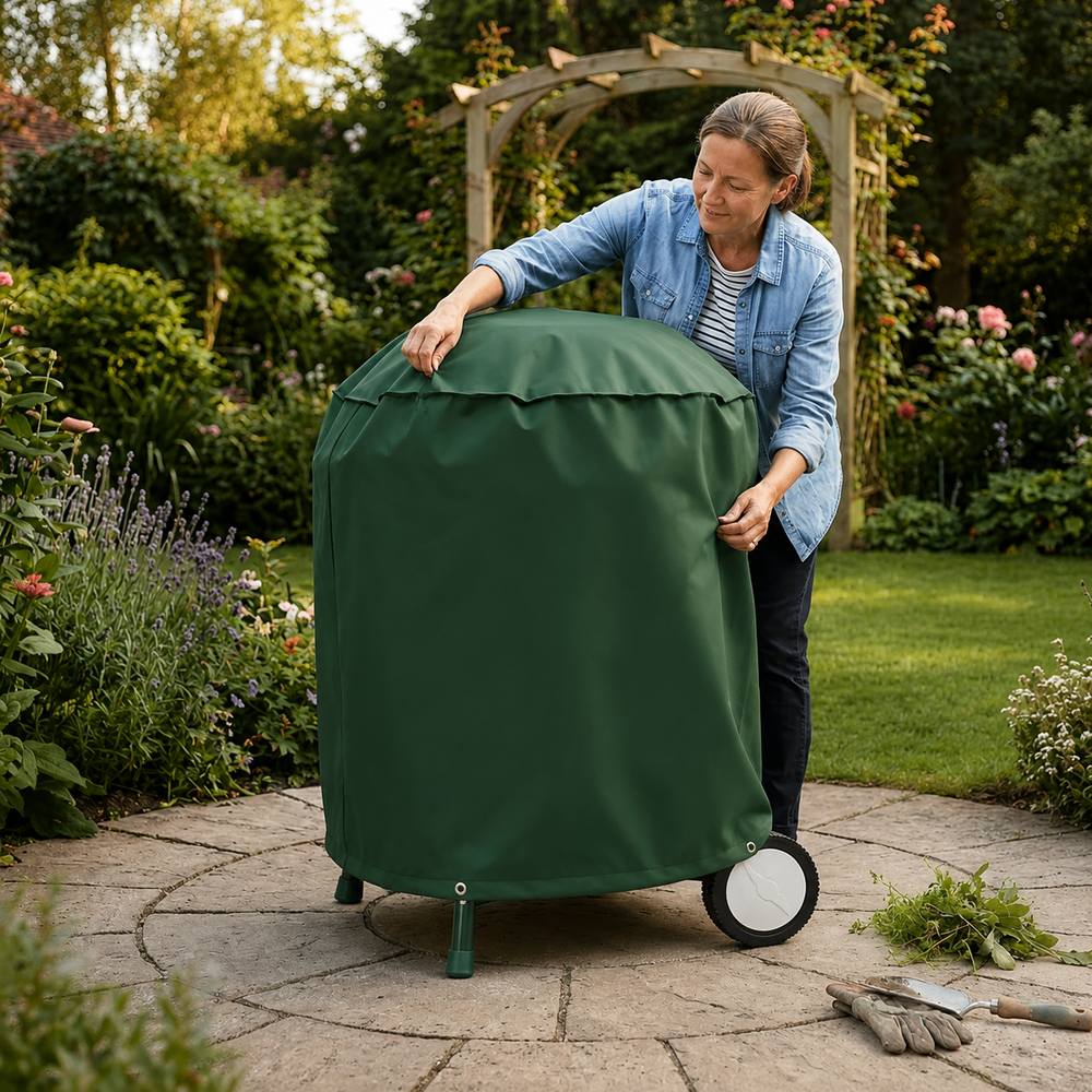 Kettle Barbecue Cover – Green – UV Protected Polyester – All-Weather Protection