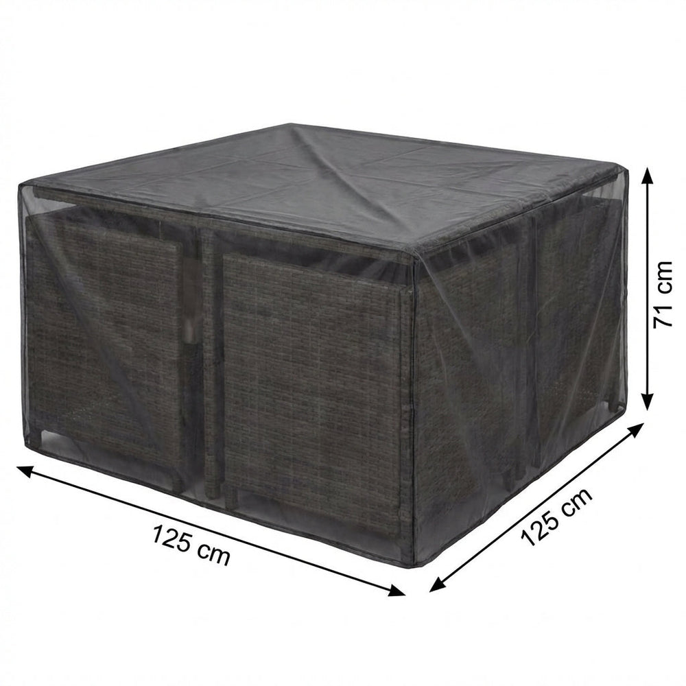 4 Seater Rattan Cube Set Cover – Medium 125cm – Waterproof Protection
