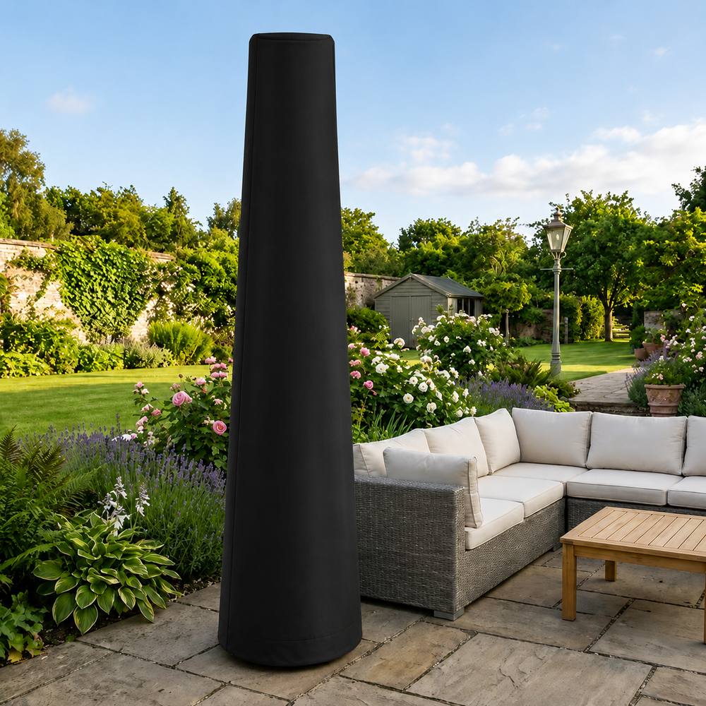 Large Parasol Cover – Black – Heavy Duty UV Protection – Outdoor Use