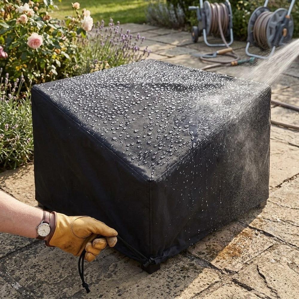 Corner Sofa Cover – Small, Black – Super Tough Waterproof – Garden Furniture Protection