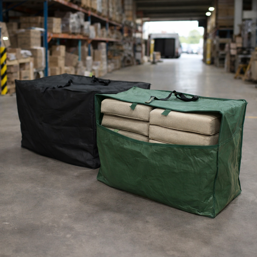 Cushion Storage Bag – Green/Black – All-Weather Protection – Outdoor Use