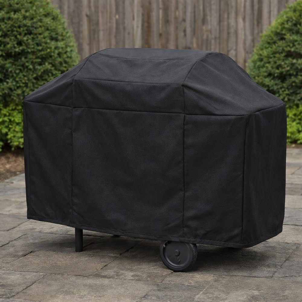 Large BBQ Cover – Black – Heavy Duty Polyethylene – Outdoor Protection
