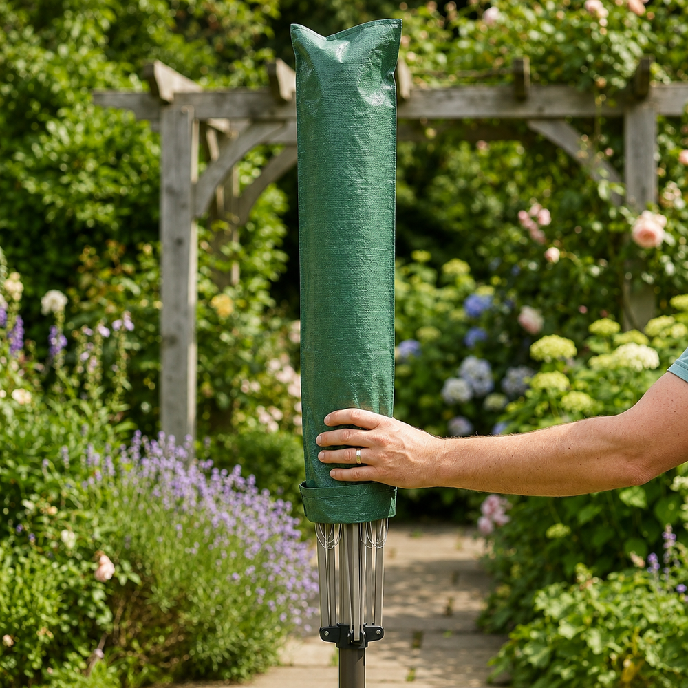 Rotary Line Cover – Green/Black – PVC Backed Polyester – Outdoor Protection