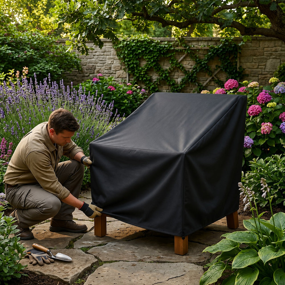 Armchair Cover – Black – Super Tough Waterproof Protection