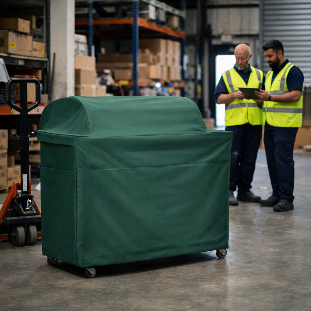 Barbecue Cover – 63x165x97 cm – Reversible PVC Polyester – Outdoor Protection