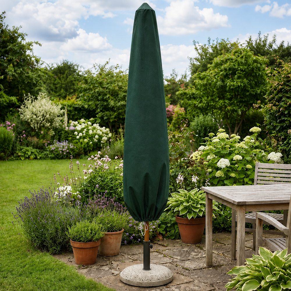 Small Parasol Cover – Green – Super Tough Material – Outdoor Protection
