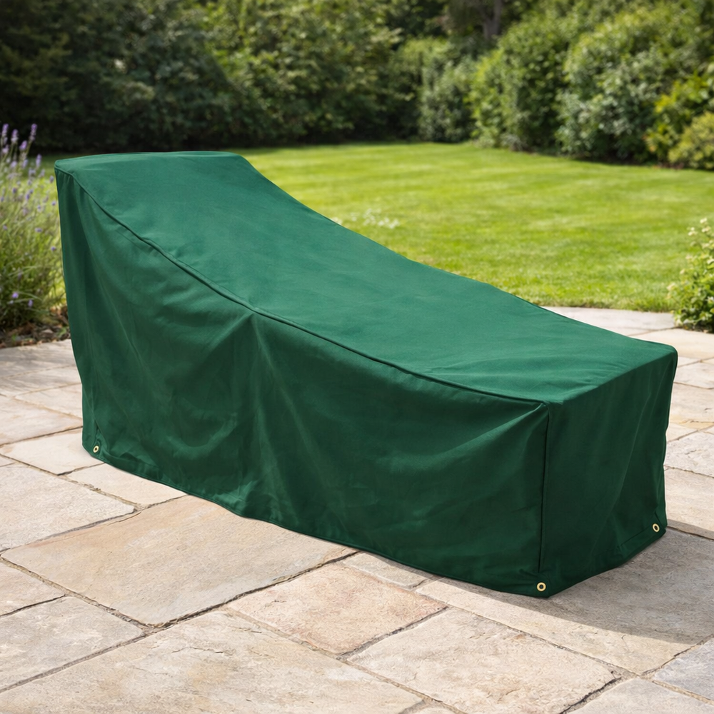 Sun Lounger Cover – 175cm Green – Waterproof Polyester – Outdoor Protection