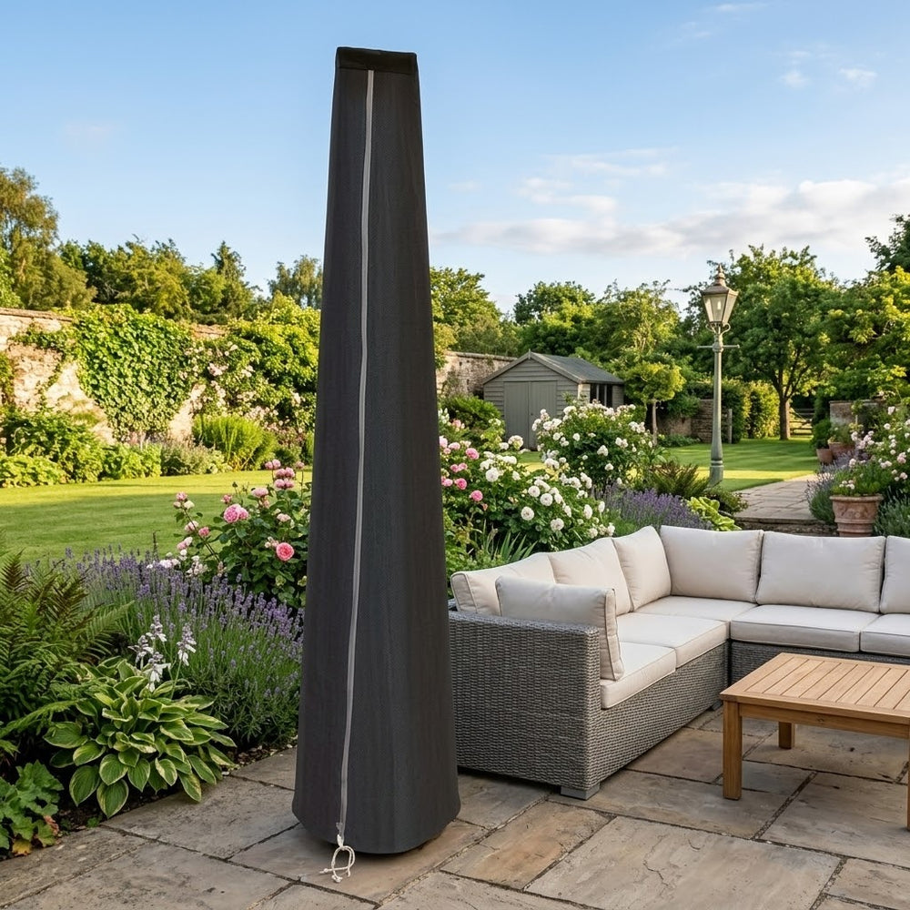 Large Parasol Cover – Black – Heavy Duty UV Protection – Outdoor Use