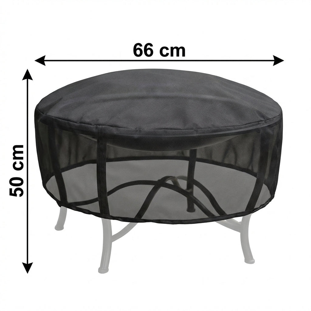 Firepit Cover – Small, Black – Heavy Duty Polyethylene – Outdoor Protection