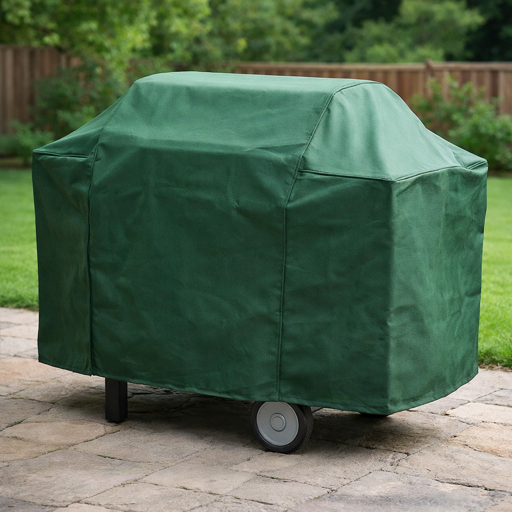 Heavy Duty Barbecue Cover – Large Green – Weatherproof Protection