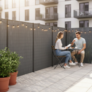 Premium Artificial Bamboo Screening - Double Sided Grey 4m Long, UV Protected PVC for Garden Privacy and Decoration