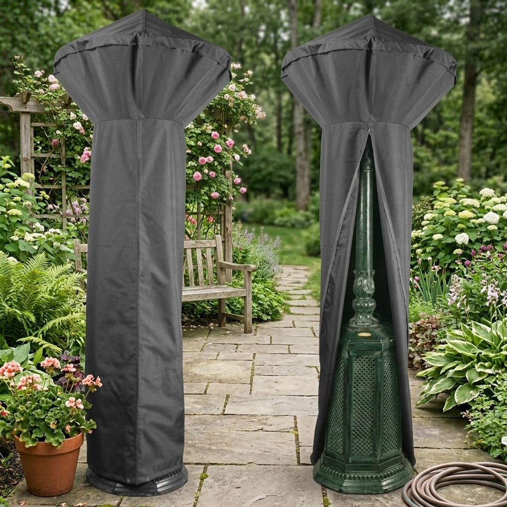 Patio Heater Cover – 179cm Black – Heavy Duty Waterproof – Outdoor Protection