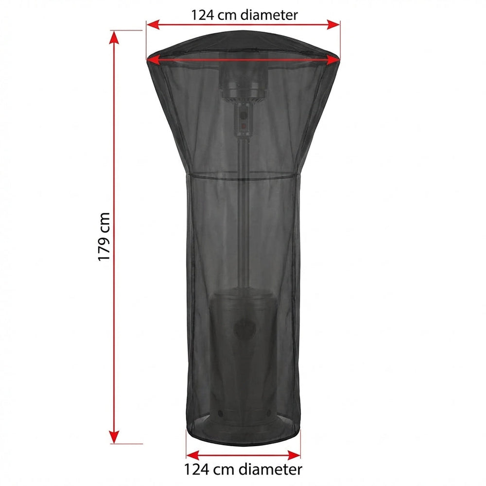 Heavy Duty Patio Heater Cover – Black – Polyethylene – Outdoor Protection