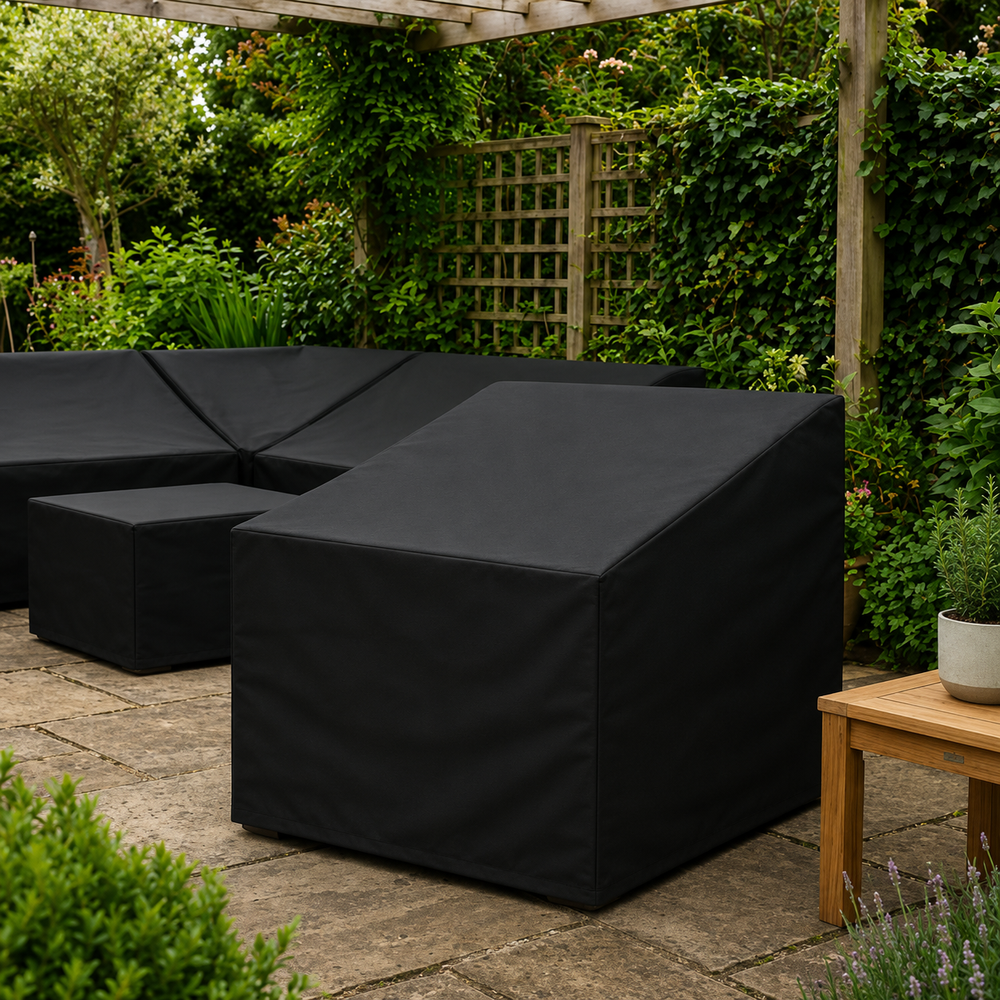Heavy Duty Small Center Unit Cover – Black – Polyethylene – Garden Sofa Protection