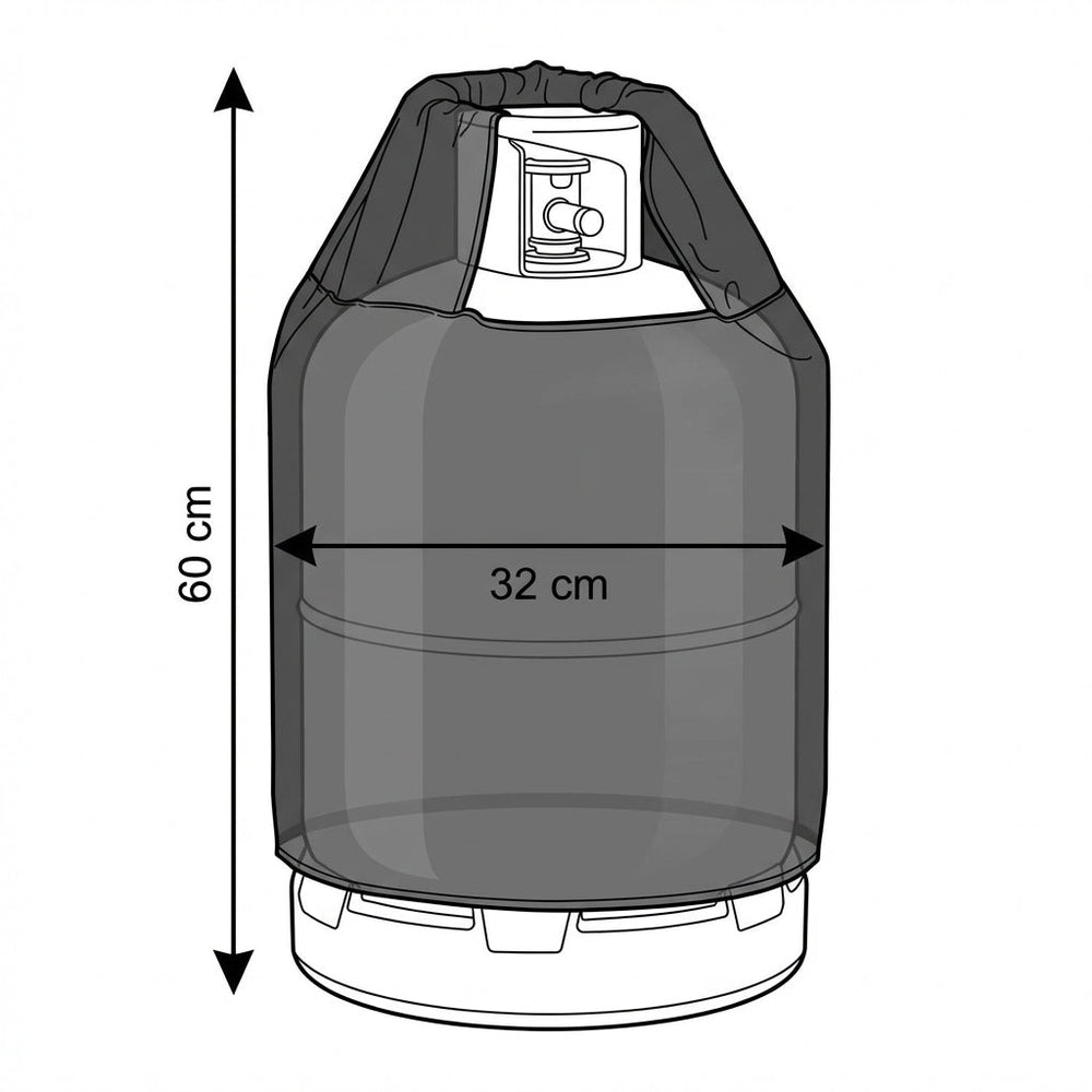 Gas Bottle Cover – 15kg Black – Heavy Duty Polyethylene – Outdoor Protection