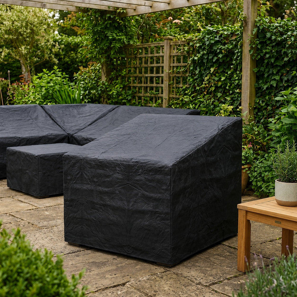 Heavy Duty Small Center Unit Cover – Black – Polyethylene – Garden Sofa Protection