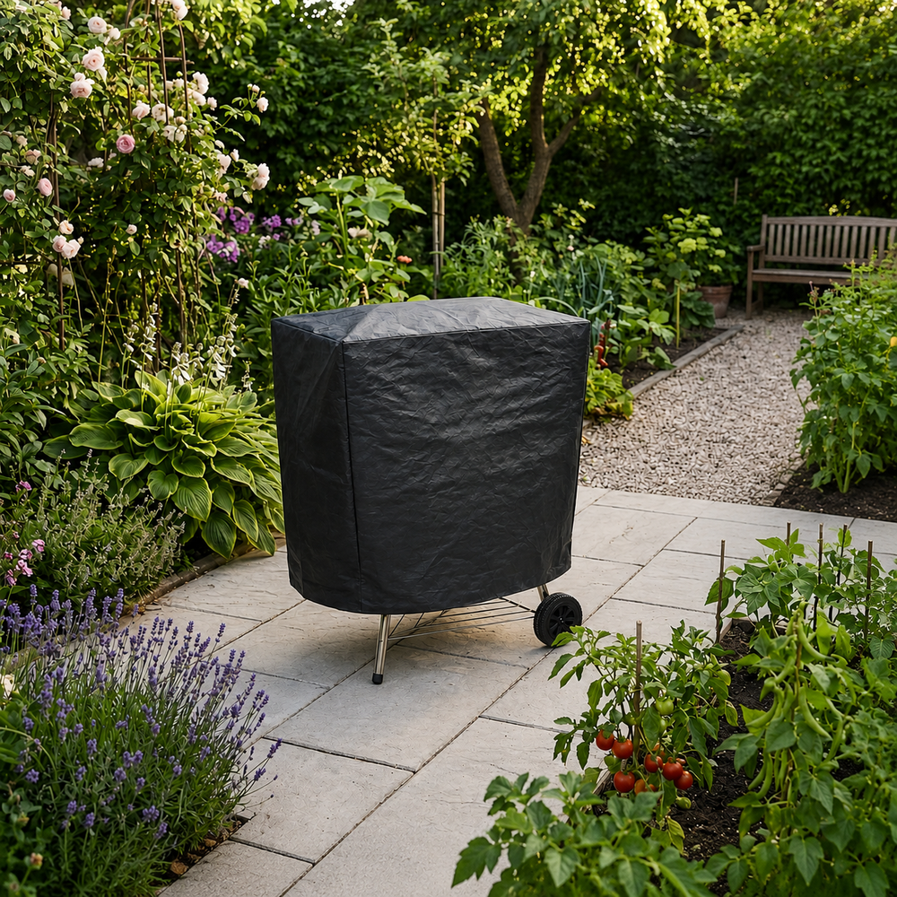 Small Barbecue Cover – Black – Heavy Duty Polyethylene – Outdoor Protection