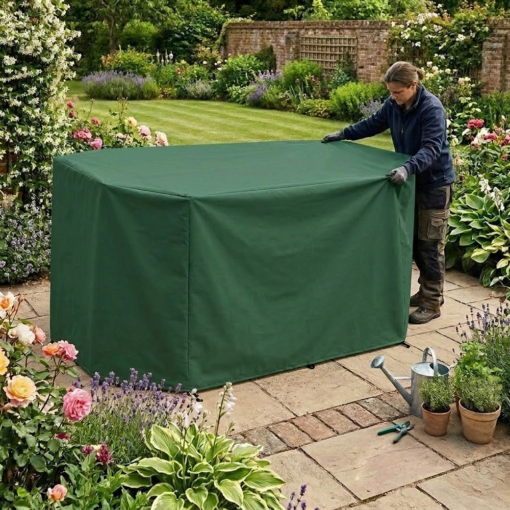 Rectangular Patio Set Cover – 6 Seat – Reversible PVC Backed – Outdoor Protection