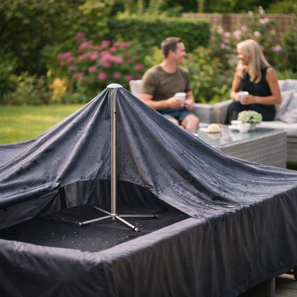 Water Shedding Pole – Plastic Coated Steel – Garden Furniture Cover Support